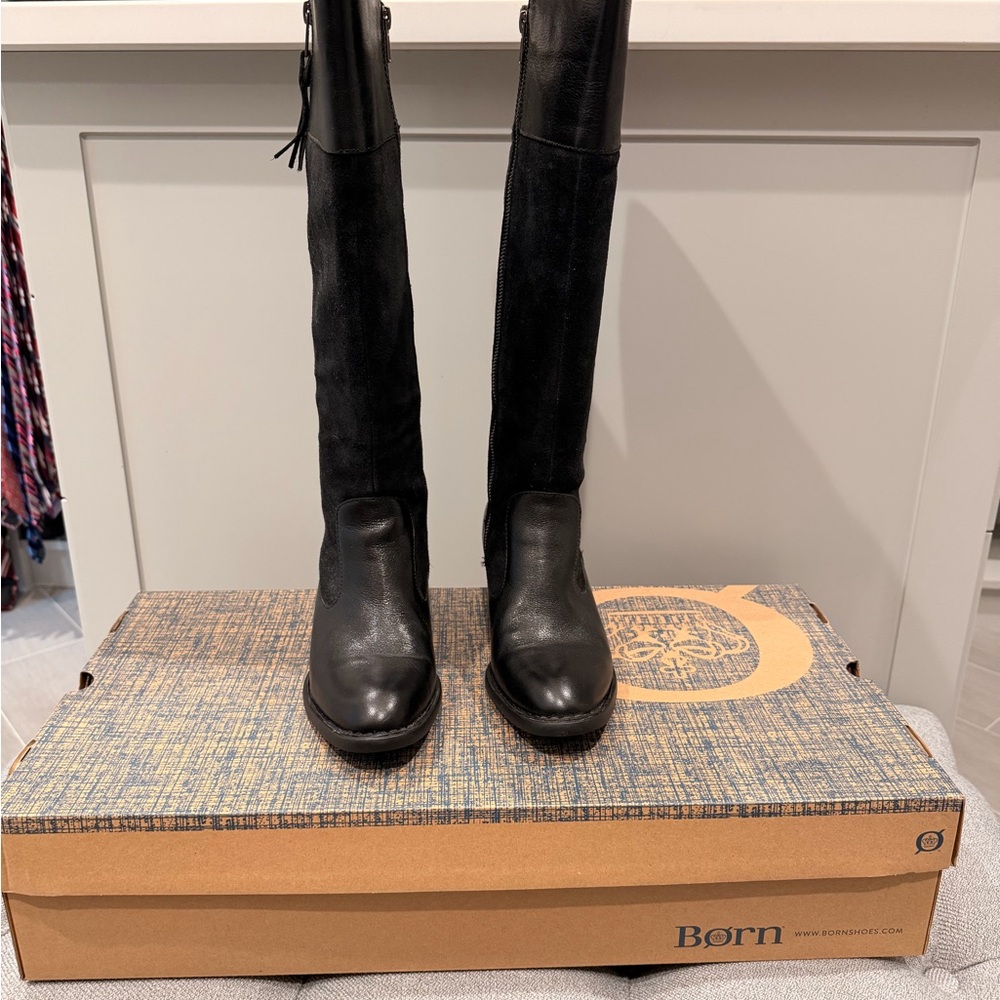 Born Elegant Black Tall Boots